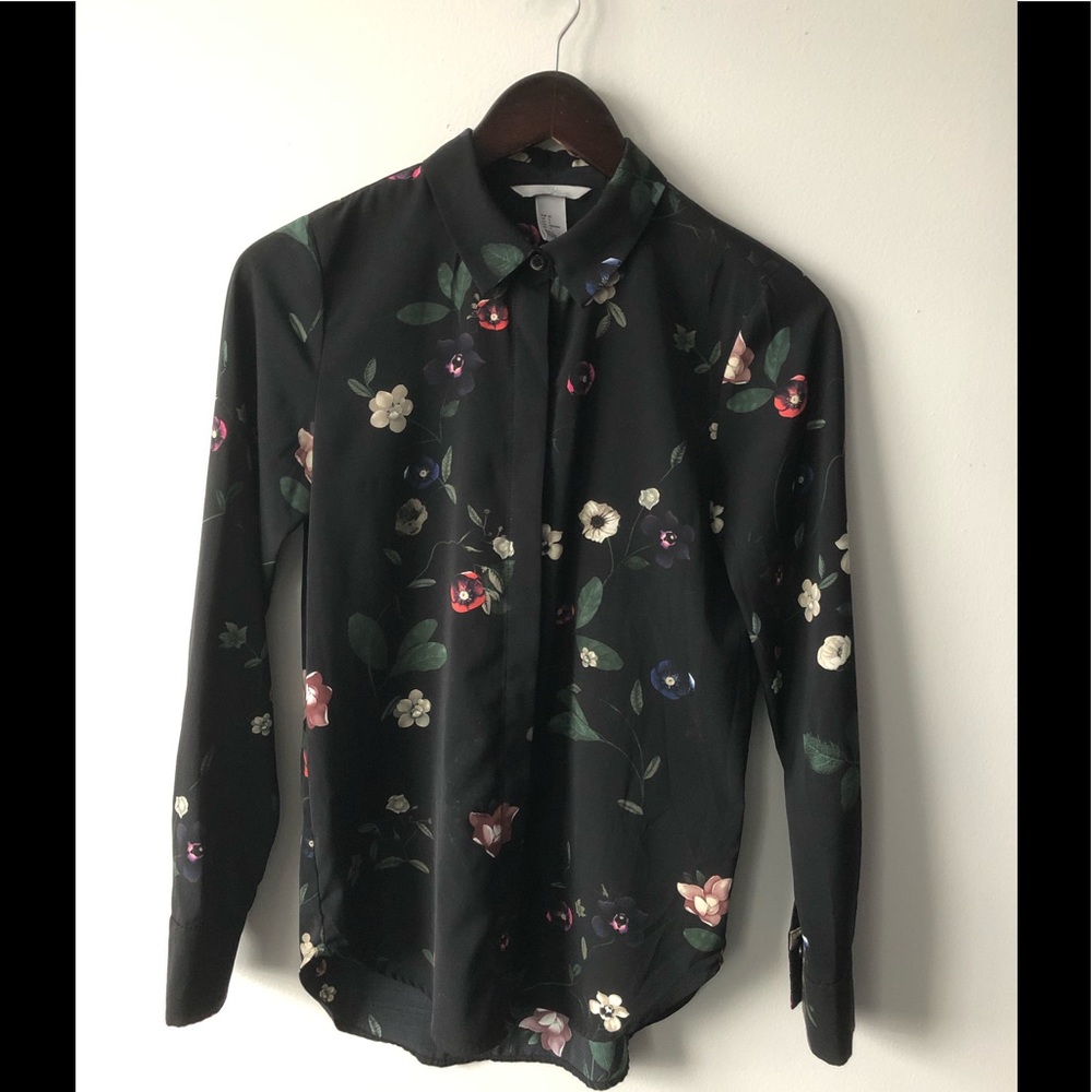 H&M floral blouse size 2